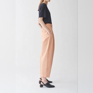 COS rounded cotton pant in peach / size 10